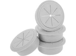 Conjunto De 4 Peças De Passa-cabos Redondos Para Cabos De Metal, Com Tampas Para Furos.