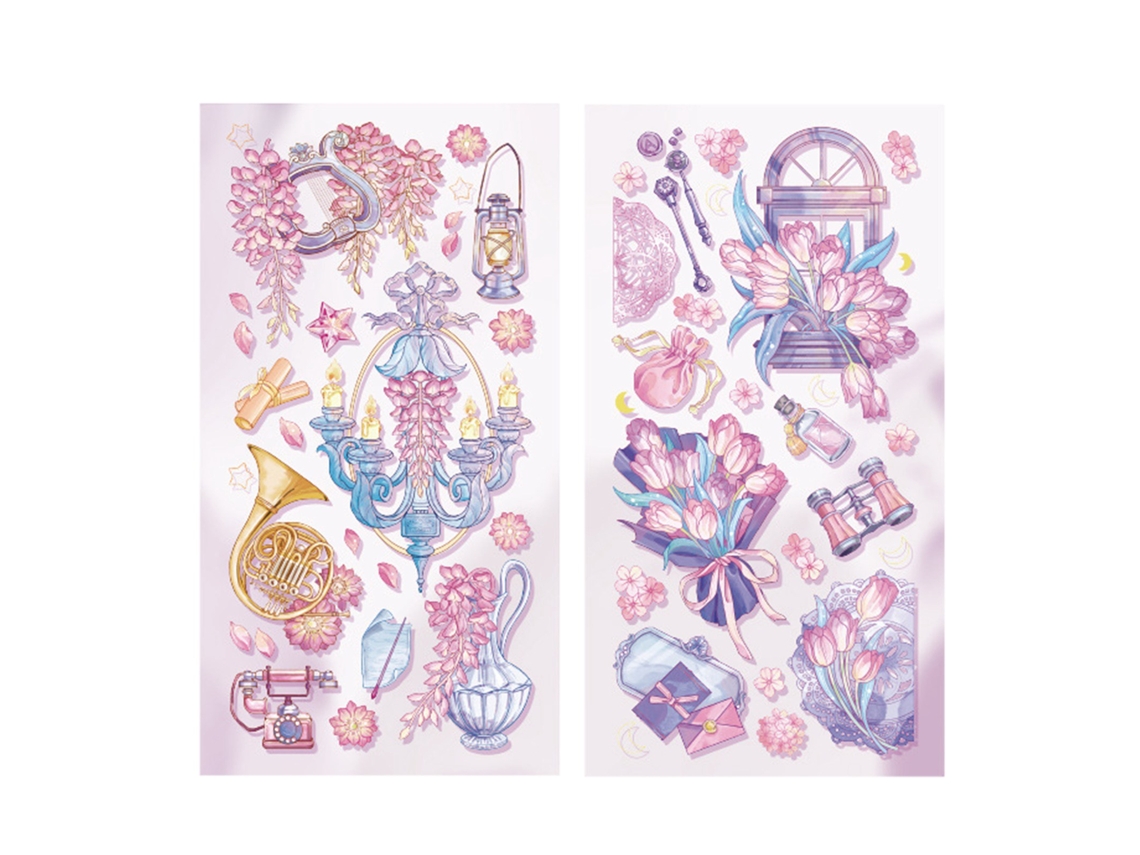 Adesivos Vintage Scrapbook Florais PORTAL