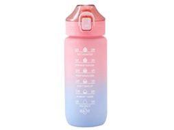 Garrafa de Água Fitness 600ml Gradiente com Horários de Bebida