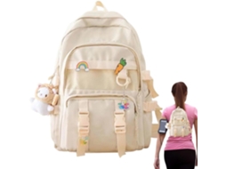 Mochila Escolar Simples Com Fivela Moderna Para Caminhadas E Uso Externo, Ideal Para Escola, Trabalho Mochila Escolar Simples Com Fivel Gokoco