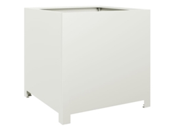 Vaso de jardim VIDAXL Branco Aço (50x50x50cm)