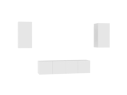 Tv Cabinet, Tv Cabinets Vidaxl Branco Madeira Processada (n/a)