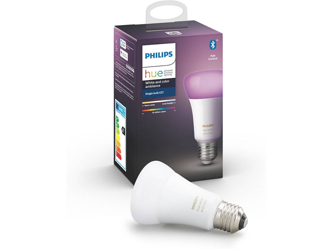 Lâmpada Inteligente PHILIPS HUE  (E27 - Branco e cor)