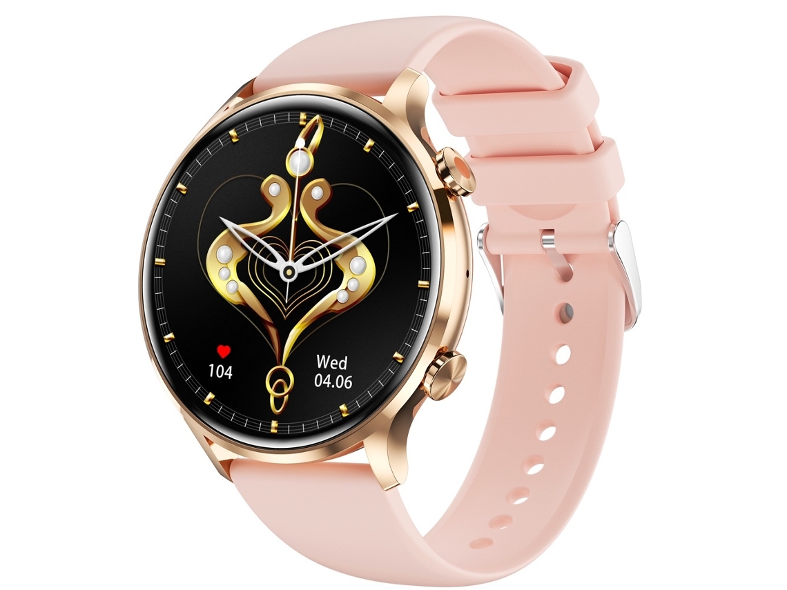 Smart Watch Bluetooth Call 1 39 Polegadas Monitoramento de Saúde 114 Modos Esportivos Compatível com Android Ios Ouro Rosa YEMAESRE