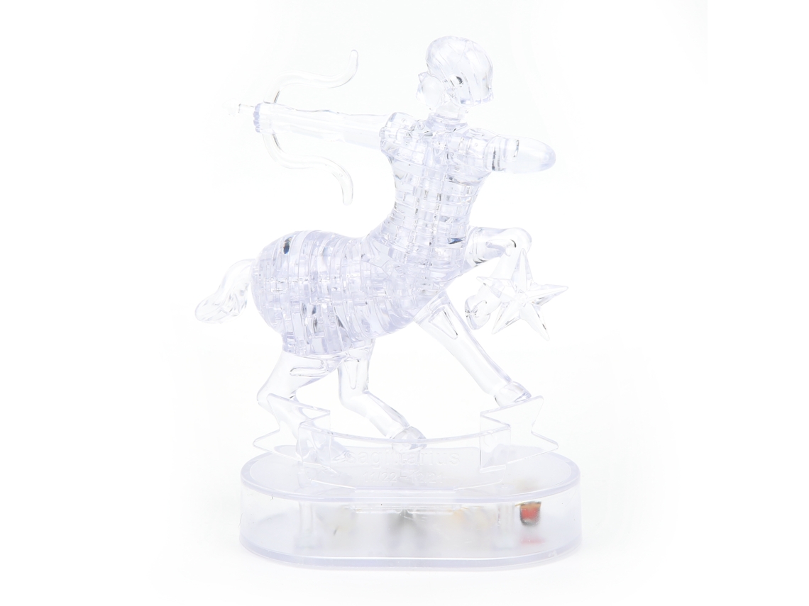 Primerox puzzle Cristal 3d Constelação Sagitário com Luz Led Diy Jogo Decorativo
