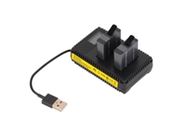 Aetheria carregador Dual Usb com 2 Baterias 1250mah para Câmera Ahdbt501/601/701 com Lcd