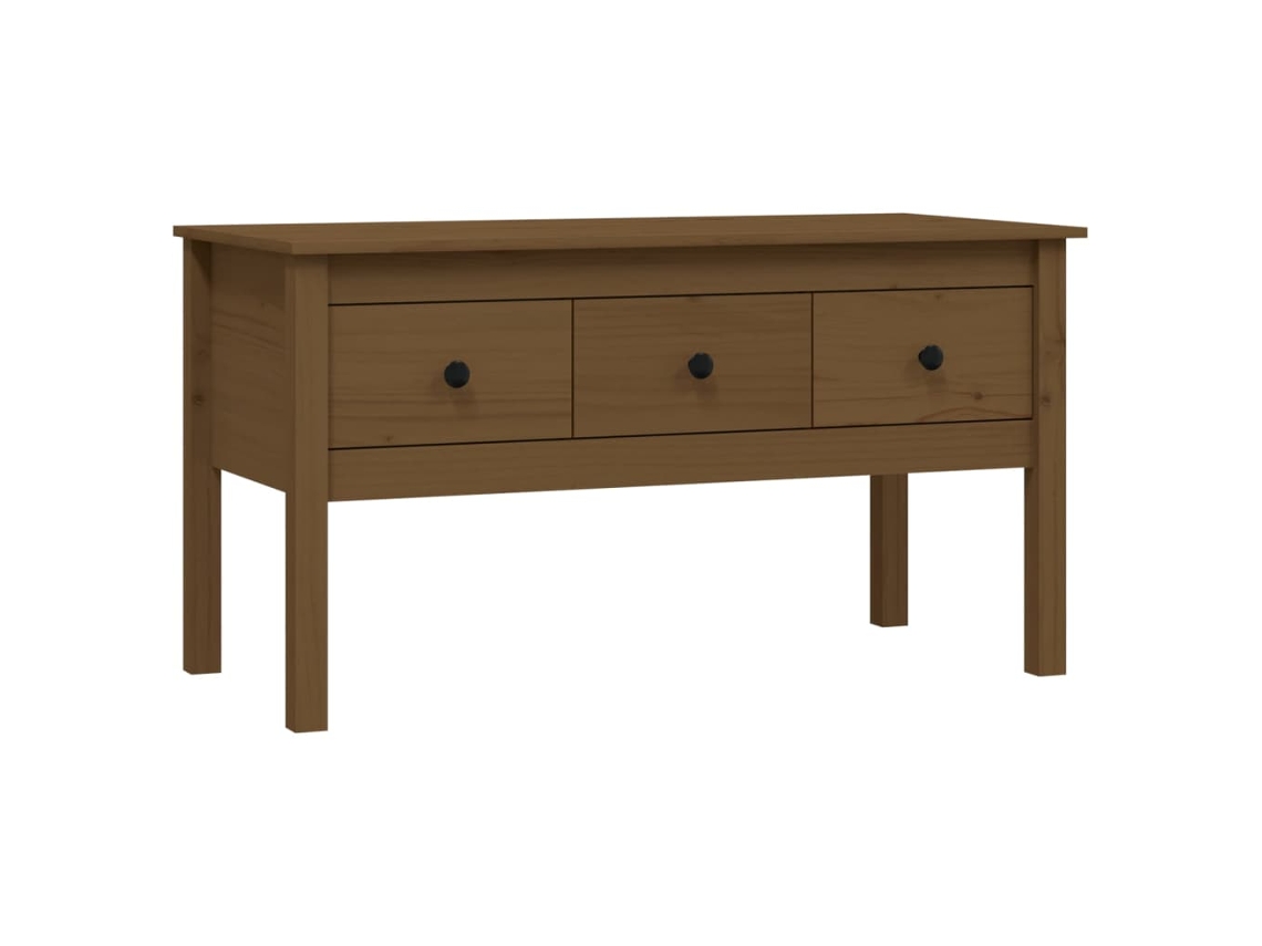 Mesa de Centro 102x49x55 Cm Pinho Maciço Castanho Mel MAISON EXCLUSIVE