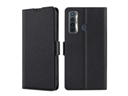 Capa De Couro Flip Horizontal Com Suporte E Compartimento Para Cartão Para Tecno Camon 17 Ultra-fino Com Fivela Lateral De Tensão Em Pu Tpu