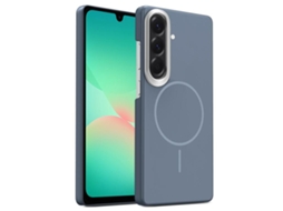 Capa Para Samsung Galaxy A26 5g Fina Circular Magsafe À Prova De Choque Dourada Em Policarbonato Cinza Carbono