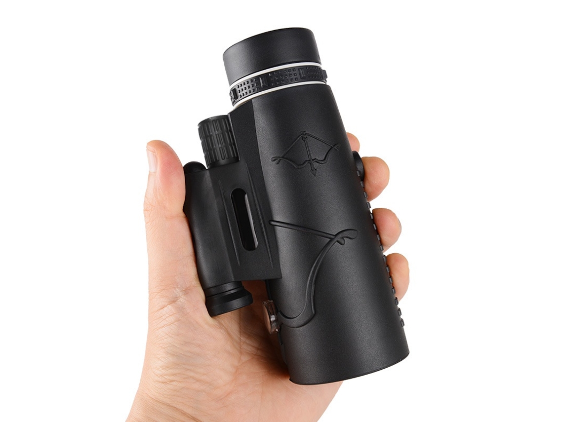 Monocular De Alta Definição 12x50 - Prisma Bak4, Suporte Para Smartphone, Tripé, À Prova D'água Ipx7 (preto)