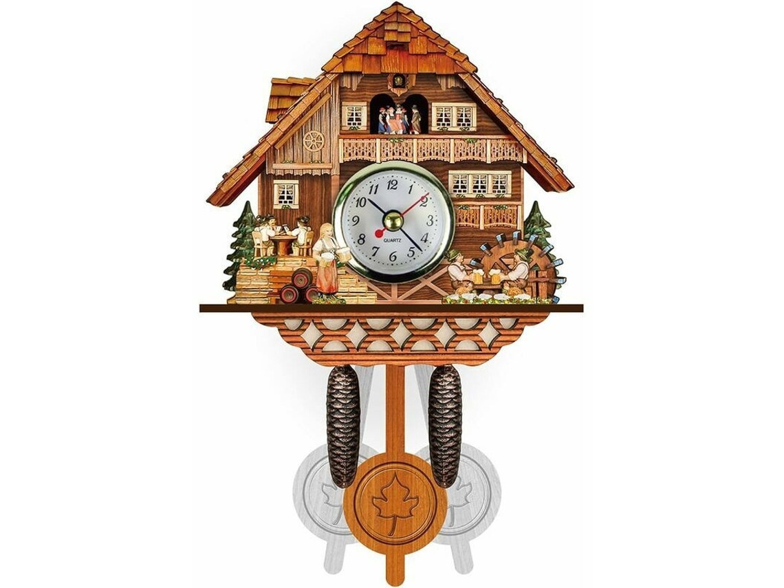Relógio De Parede 2,17 Polegadas 1,18 Polegadas, Em Madeira, Retro, Modelo Decorativo, Para Sala De Estar, Quarto, Cozinha E Escritório Tressino