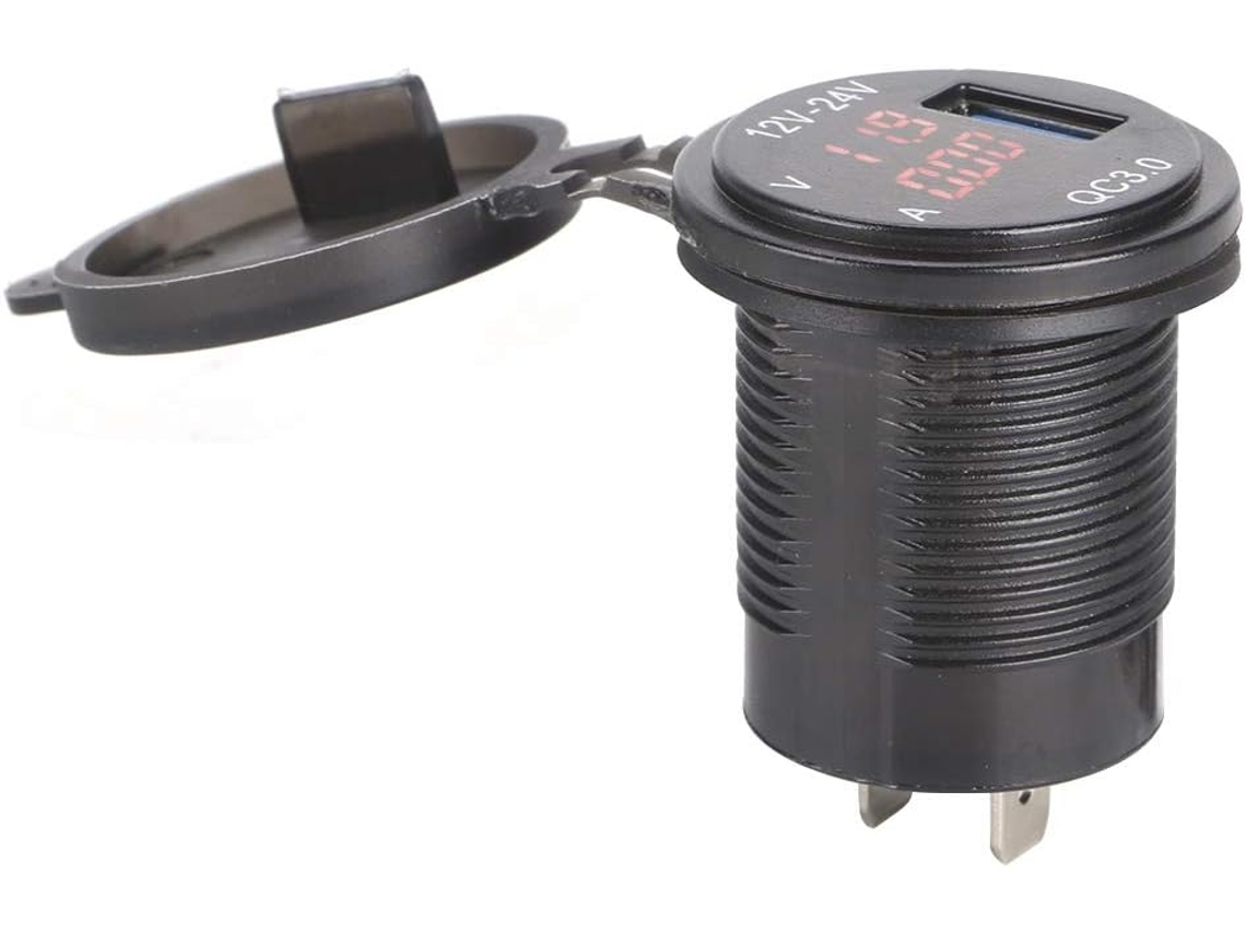 Monitoramento Amperométrico Rápido Usb 3 Para Carro Com Voltímetro