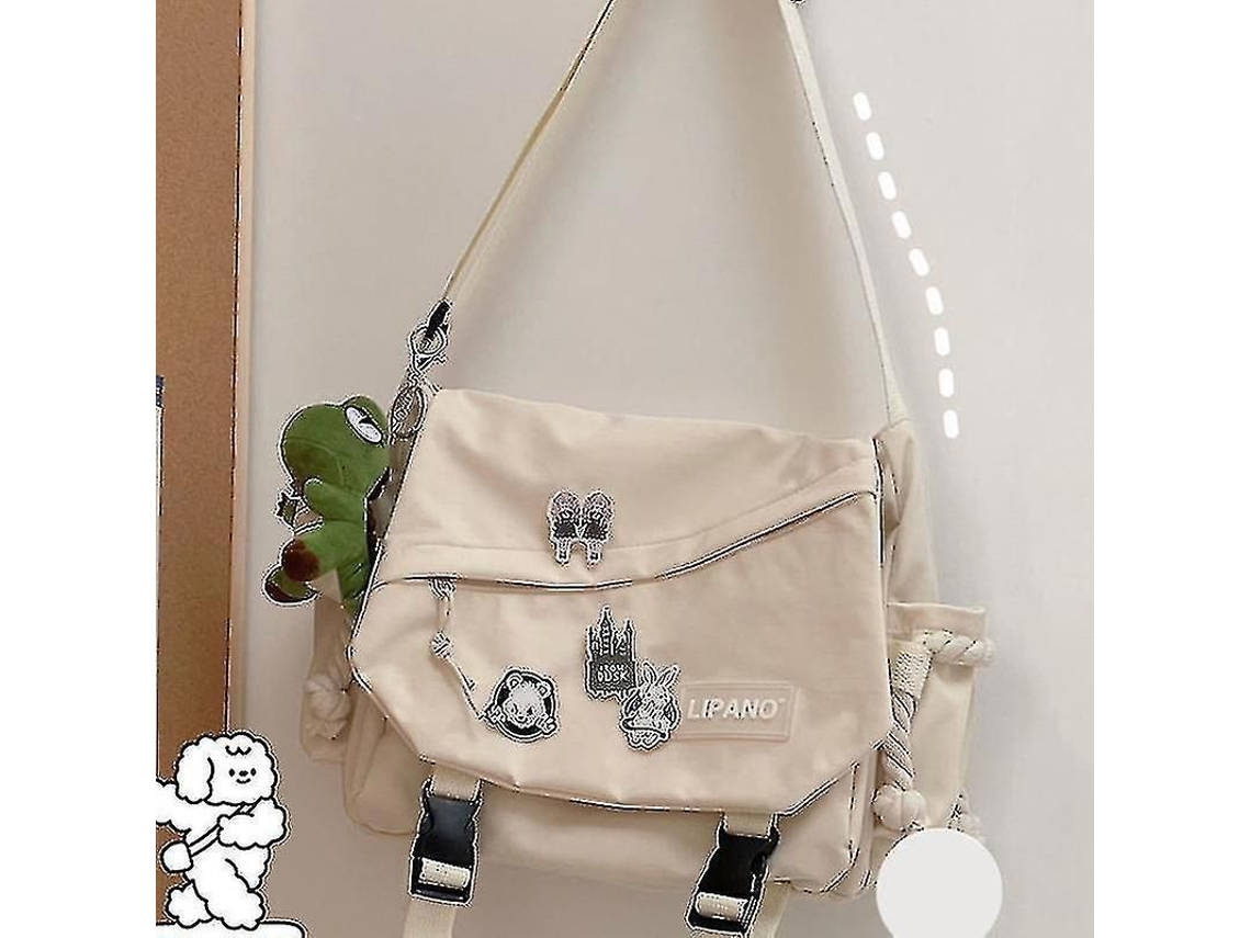 Mochila messenger retrô S/MARCA para homem, grande capacidade, leve, ajustável