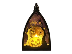 Laxiscreed Lanterna Eletrónica De Halloween Com Vela Led Para Decoração E Ambientação Assustadora