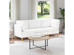 Vidaxl Conjunto De Sofá Modular Com Armazenamento 3 Unid. Branco