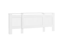Cobertura Radiador Extensível Ripas Branca 125-201x19x82cm