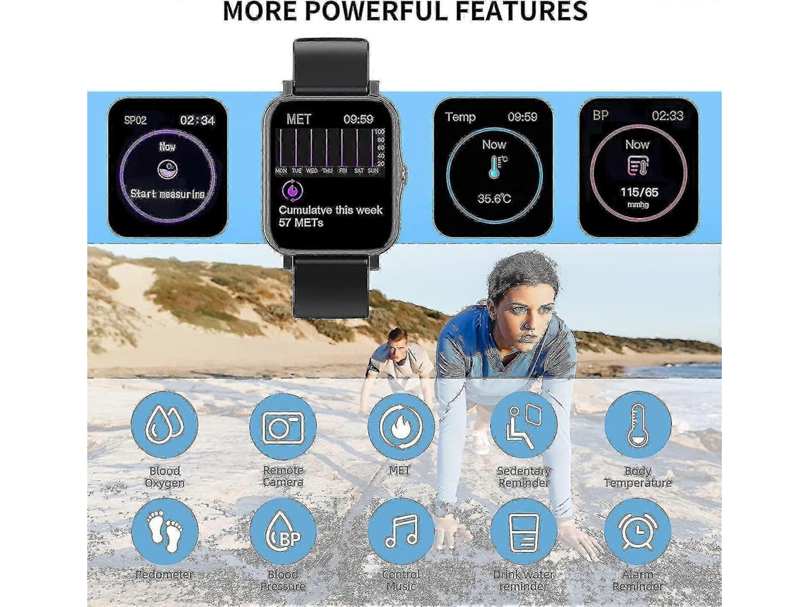 Smartwatch Chronus Ip68 À Prova Dágua Com Monitor De Frequência Cardíaca E Pressão Arterial Jinyubo Store