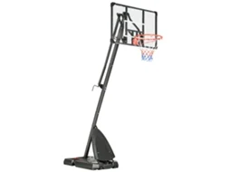 Suporte De Basquete Ajustável 293-350 Cm Com Tabela De Aço Rolável Para Jardim E Quadra