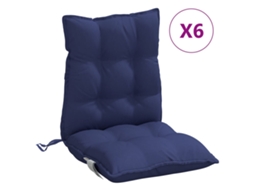Lowback Chair Cushion, Lowback Chair Cushions Vidaxl Azul Tecido (n/a)
