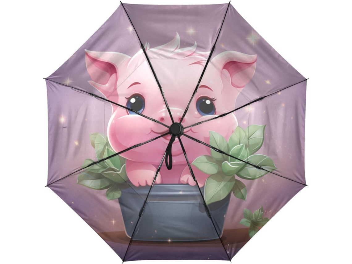 Guarda Chuva Fofo Porquinho Tecido Resistente E/MARCA