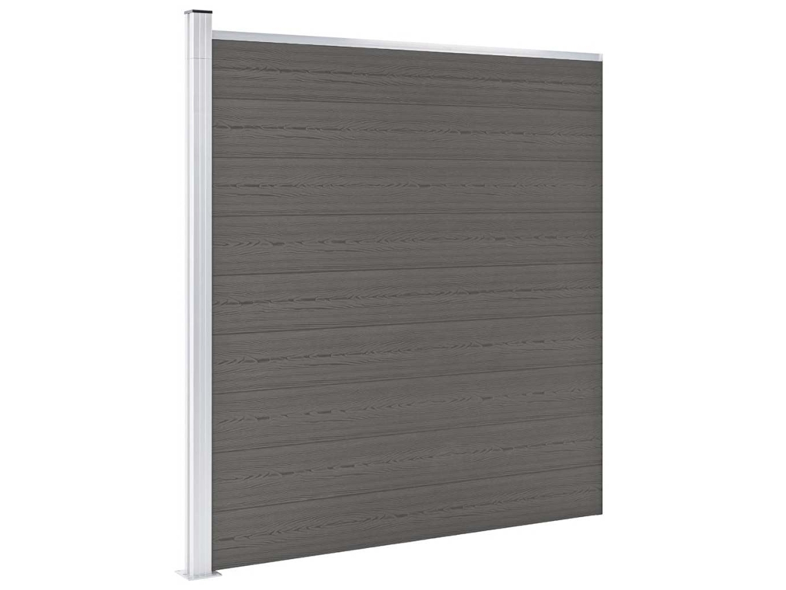 Vidaxl Painel De Vedação Para Jardim 175x186 Cm Wpc Cinzento