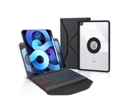 Lurelia Capa Com Teclado Bluetooth Para Ipad 8 10.2 Com Teclado Dividido Retroiluminação 3 Cores