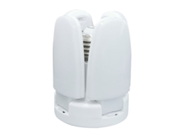 Lâmpada Led mini plegável de quatro folhas com ângulo ajustável B22/e27 28w branco frio 6500k