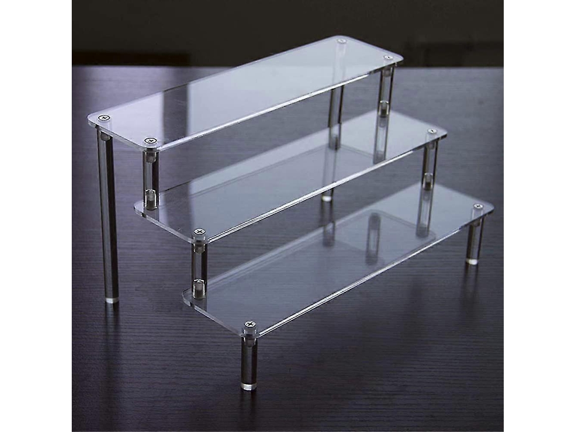Expositor De Acrílico Transparente, Prateleira De Escada Transparente De 3 Níveis, Coleção De Suporte De Apresentação De Acrílico, Para Apresentação D