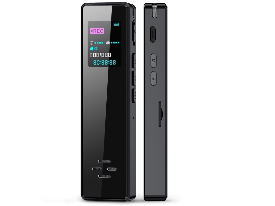 Lurelia Gravador De Voz Portátil 64gb Com Usb Recarregável, Reprodução Mp3, Cartão Tf/sd Para Reuniões, Aulas, Palestras - Vermelho