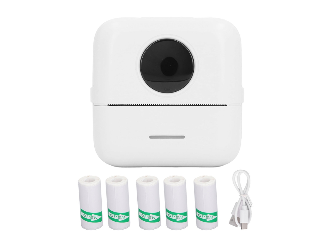 Mali impressora Térmica Portátil Mini Bluetooth Alta Definição para Qr Code e Rótulos Branca