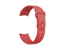 Bracelete Para Samsung Galaxy Watch 4 (40/44mm) E Watch 4 Classic (42/46mm) - Silicone Com Fivela Reversa - Vermelho