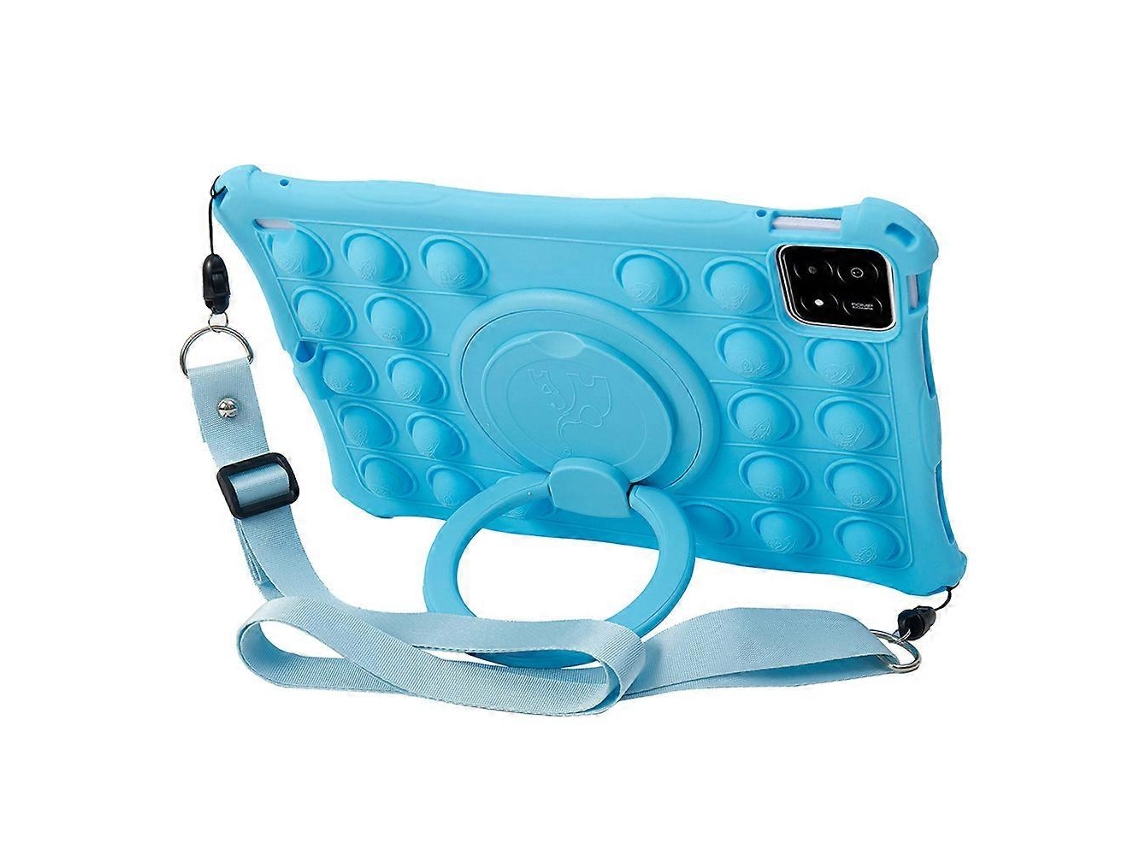 Capa Hengrongshen para Xiaomi Pad 6s Pro 12,4" com suporte e alça de ombro, azul
