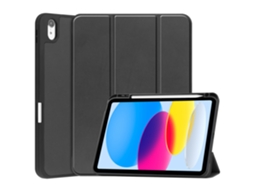 Capa Para Apple Ipad 10 2022 Com Suporte Para Caneta Preta
