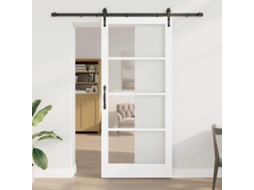 Vidaxl Porta Deslizante Branco E Preto 93 X 211 Cm