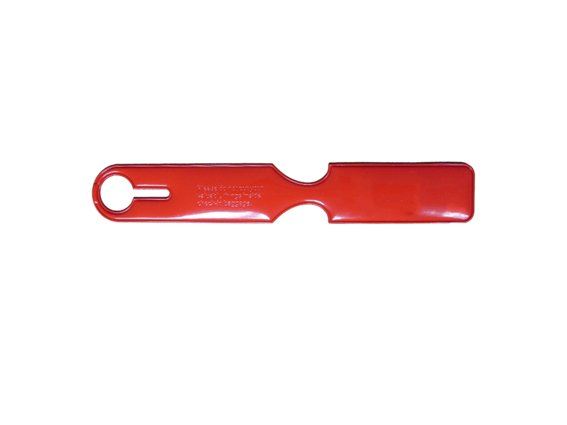 Rótulo de mala anti perda vermelho | S/MARCA
