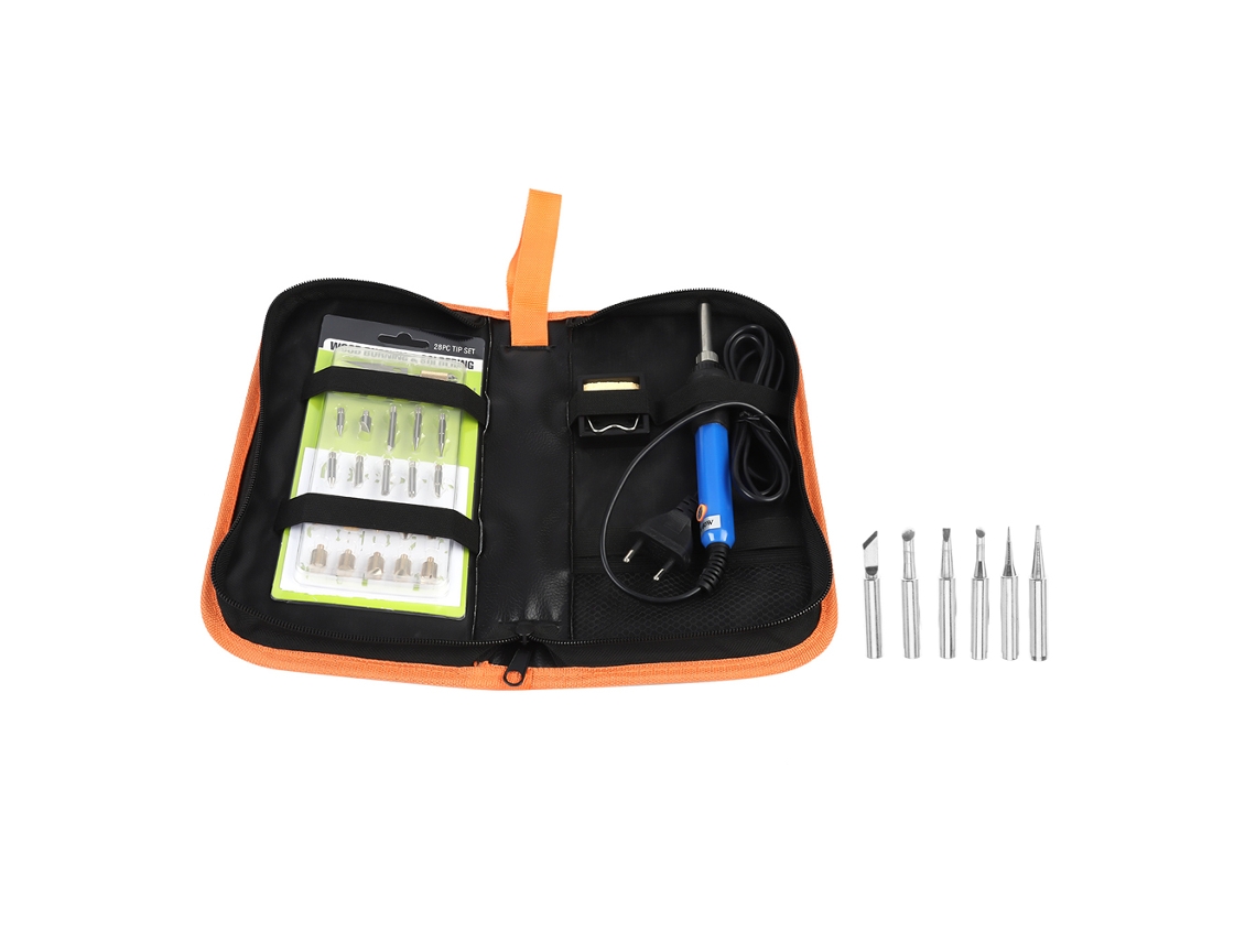 Kit De Ferramentas De Gravura Em Madeira 60w Lápis De Queimadura Para Artesanato Diy