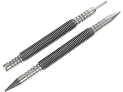 Topbathy Conjunto de 2 Punções Prego com Mola em Aço Carbono Cabeça Dupla Alipis, Ferramenta Compacta para