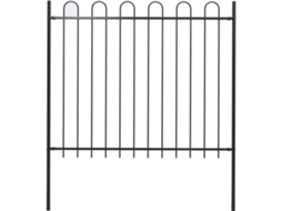 Garden Fence, Garden Fences Vidaxl Preto Aço (n/a)