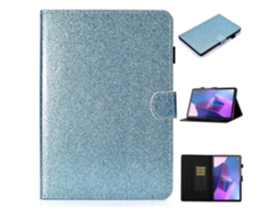 Capa De Couro Inteligente Para Tablet Lenovo Tab P12 2023 / Tb370fu Com Acabamento Em Verniz Brilhante.