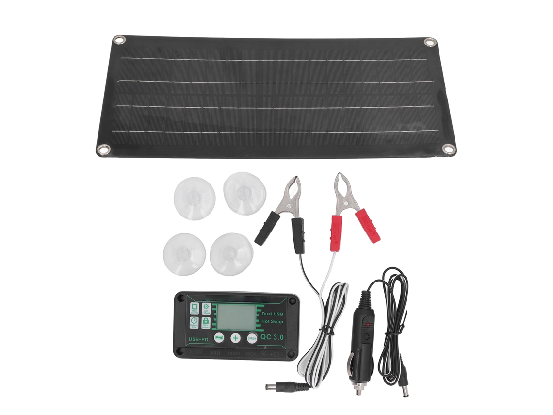 Kit Painel Solar Primerox 30w Policristalino À Prova D'água com Controlador e Múltiplas Interfaces