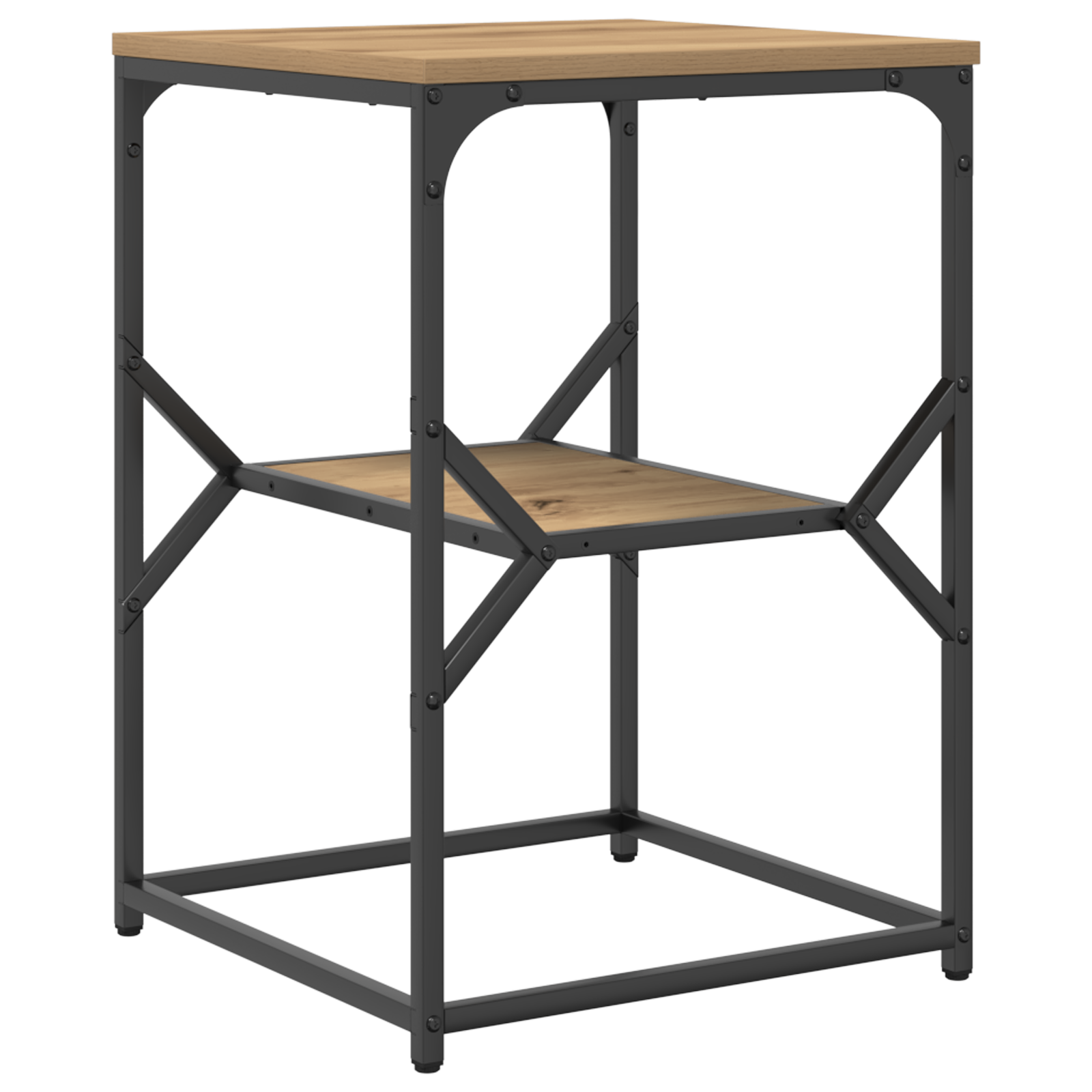 Conjunto 1 Mesa Lateral Vidaxl Castanho Derivados De Madeira (41 X 40 X 60 Cm)