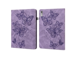 Capa De Couro Com Estampa De Borboleta Em Relevo Para Tablet Lenovo Pad Plus 2023 De 11,5 Polegadas / Tab P11 Gen 2