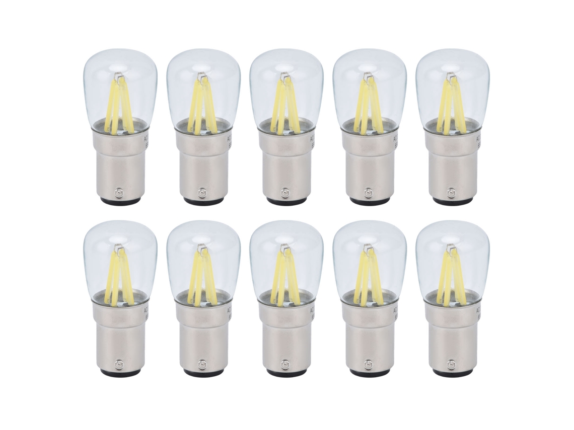2026 10 Peças de Lâmpada B15d 2w 6500k Luz Branca para Candelabros, Lâmpadas de Parede, Mesa 24v Ac/dc Acessório de Iluminação Residencial