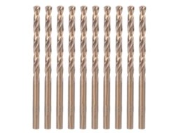 10 Brocas Hss Aço Ferro Com Cobre Haste Reta Para Aço Inoxidável E Chapa 5.0mm