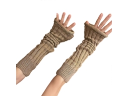 Luvas Femininas Vintage De Inverno Com Mangas Compridas, Luvas Aquecedoras De Pulso, Estilo Anos 2000, Sem Dedos, Para Festas De Halloween, Brancas.