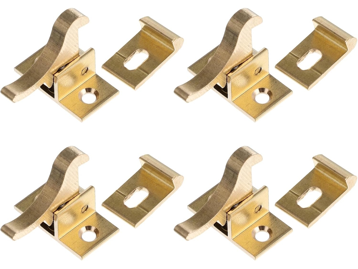 Conjunto de 4 portas reforçadas de latão para portas e portas de guarda-roupa.