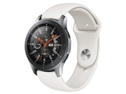 Bracelete Para Samsung Galaxy Watch Active 2 (22mm) - Silicone Monocromático - Whitee Cremoso
