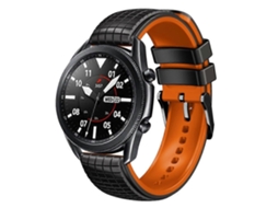 Pulseira Universal De Silicone Bicolor Com Padrão De Malha.