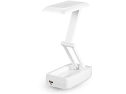 Luminária De Mesa Led Dobrável Com Carregador Integrado, Luminária De Leitura Com 2 Níveis Intensidade E Porta Usb Para
