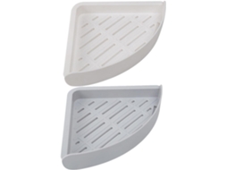 2 Peças De Suporte Canto Triangular Impermeável Em Pp Para Banheiro, Prateleira Leve Para Montagem Na Parede, Ideal Para